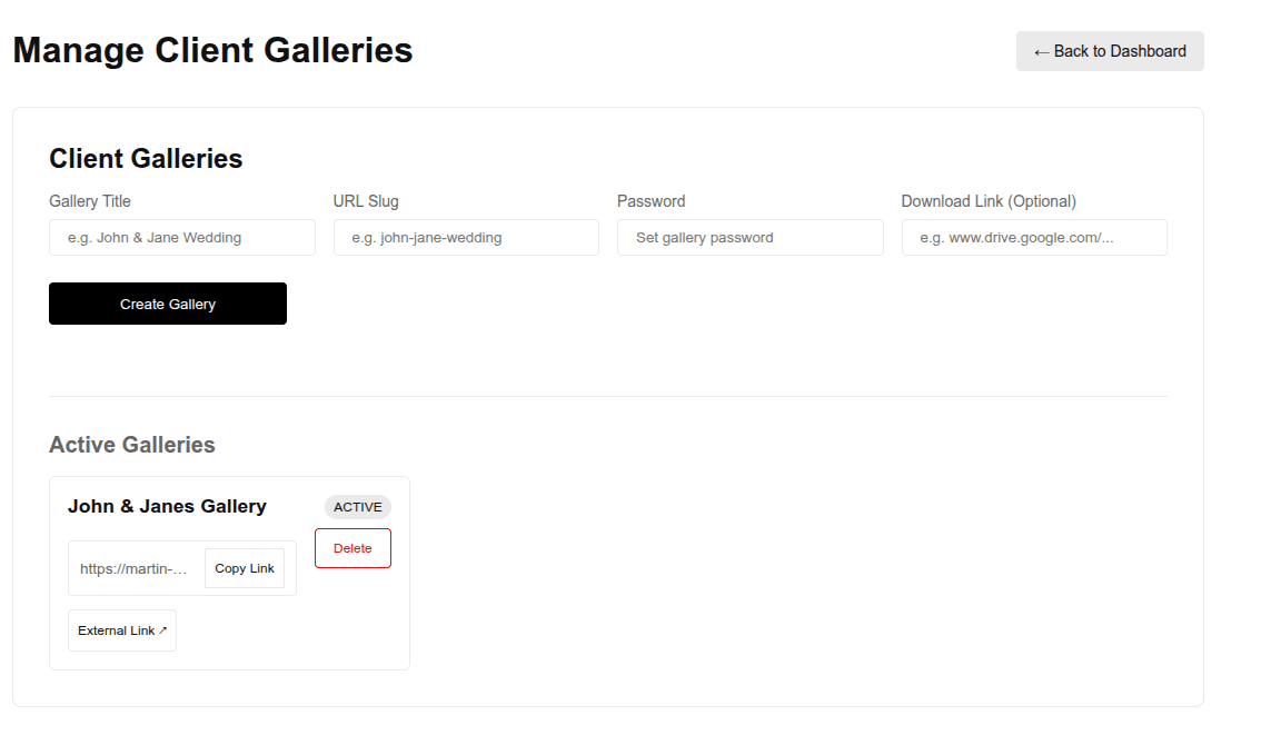 Photography Portfolio & Client Portal screenshot 3